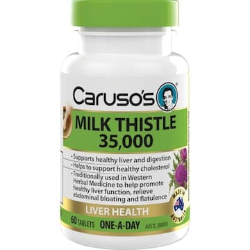Carusos Milk Thistle 35000mg 60 Tablets