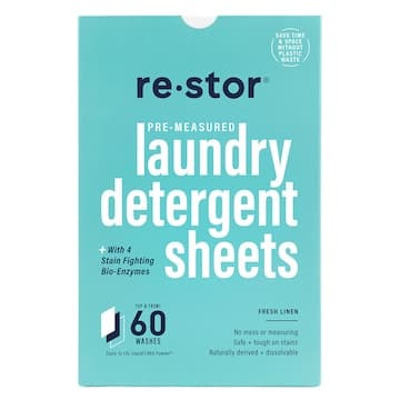Restor Laundry Detergent Sheets Fresh Linen 60 Pack