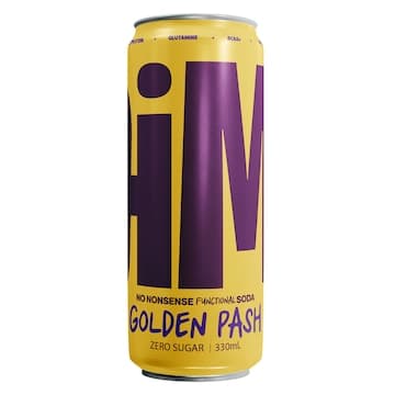 JiM Protein + Prebiotic Functional Soda No Sugar Golden Pash 330ml