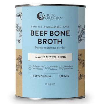 Nutra Organics Beef Bone Broth Powder Hearty Original 125g