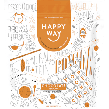 Happy Way Whey Protein Powder Chocolate 2kg